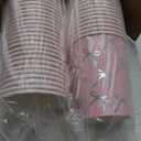 TecUnite 100 Pcs 9oz Iridescent Paper Cups Laser Pink Bow Disposable Paper Cups Coquette Bachelorette Party Disposable Coffee mugs Bow Themed Party for Wedding Birthday Baby Shower Supplies