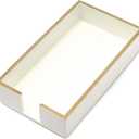 Paper Hand Towel Tray - Paper Guest Napkin Holder (White)