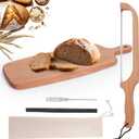Sourdough Bread Knife and Wooden Breadboard Kit,16" Bread Slicer with Sawtooth Stainless Steel Bread Slicer to Cutting Thin Slices,ldeal for Homemade Bread,Sourdough,Baguettes and More