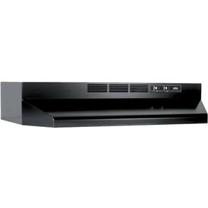 Broan-NuTone 413023 Ductless Range Hood Insert with Light, Exhaust Fan for Under Cabinet, 30-Inch, Black