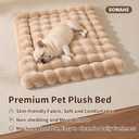 SOMAHE Cat & Dog Bed Mat, Soft Plush Faux Fur Kneading Pet Bed for 2 Cats or Small Dogs, Machine Washable Cat Sleeping Pad, Non-Slip Fluffy Pet Rug for Indoor Cats Kittens & Small Dogs,27x20 In Coffee