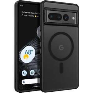 BENTOBEN for Google Pixel 7 Pro Case [Compatible with Magsafe] Translucent Matte Magnetic Pixel 7 Pro Case Slim Thin Shockproof Women Men Protective Phone Cases for Google Pixel 7 Pro 6.7" 2022, Black