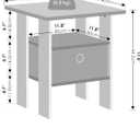 Furinno TIDUR Night Stand, Open Shelf Design Nightstand with Storage Bin, Bedside Table, End Table, Side Table, for Bedroom, Closet, Dorm, French Oak