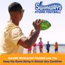Swimways Hydro Waterproof Football, Outdoor Games for Adults and Kids, Swimming Pool Accessories and Pool Party Games, 9.25 Inches, Green