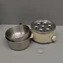 Hard Boiled Egg Cooker - CACHOO 14-Egg Rapid Stainless Steel Egg Boiler with 30-Min Timer & Auto Shut Off, Compact Electric Vegetable Steamer for Cooking, Dishwasher Safe, Beige