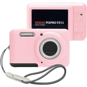 Case for KODAK PIXPRO FZ55 - Soft Silicone Protective Case - Anti-Scratch, Slim Fit, Lightweight - Pink