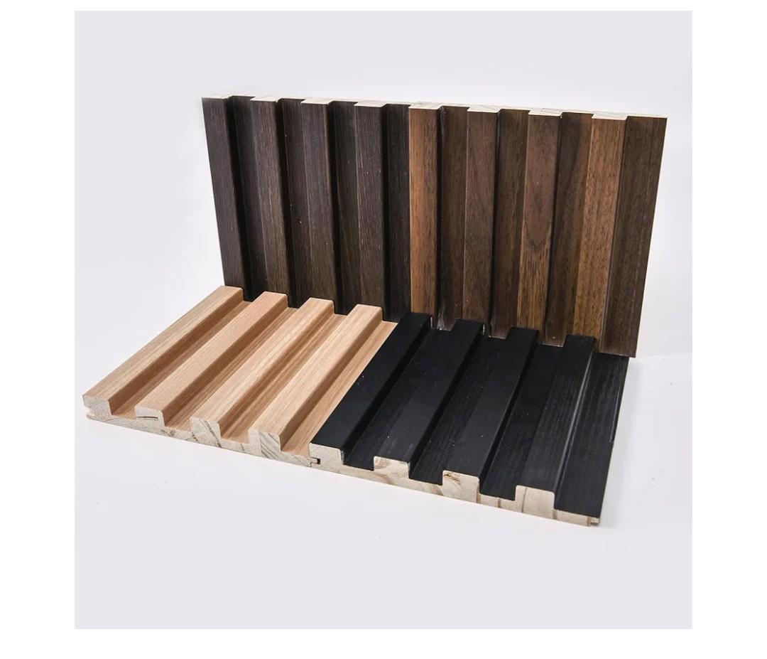 Art3d Slat Wood Wall Paneling for Interior and Ceiling Decoration - 4 Samples Pack, 6 x 5.7in