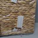 Wicker Storage Basket Foldable Hyacinth Storage Box Set of 2, 12x12x12 Inch - Handmade Woven Basket for Closet,Shelf Organization & Decor
