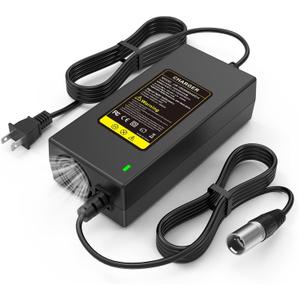 24V 5A 3-Pin Male XLR Connector Battery Charger for Lakematic, Pride Mobility, Jazzy Power Chair, Drive Medical, Golden Technologies, Shoprider, Rascal 200T/500T/301 PC 24BC5000TF-1