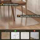 Clear Plastic Floor Mat for Under Dining Table, 5'7' Large No Slip Waterproof Vinyl Area Rug for Home, Anti-Spill Hard Floor Protector Cover for Living Room, Splat Mat for Under High Chair