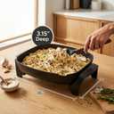Elite Gourmet 10.5Qt Nonstick Electric Skillet, Extra-Deep 16"x13"
