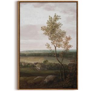 InSimSea Framed Canvas Prints Art Vintage Decor, Rural Scenery Landscape Paintings, Large Prints, Countryside Farmhouse Hanging Wall Decorations for Living Room Dining Room Bedroom, 20"x30"