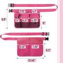 UNCO- Adjustable Gardening Belt, Pink, 7 Pockets, Wear, Cut and Water Resistant, Garden Tool Belt Pouch, Waist Apron with Pockets