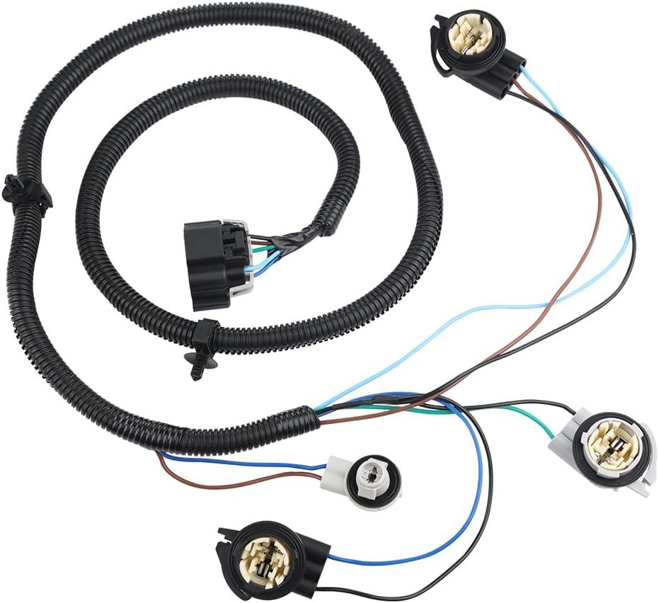 16531401 Driver Side Tail Light Wiring Harness Compatible with Chevy Silverado 1500 1500HD 2500HD 3500 2003 2004 2005 2006 2007, Tail Lamp Wire Socket Taillight Wiring Harness Kit Rear Left
