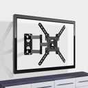 Full Motion TV Monitor Wall Mount for Most 26-55 Inch LED, LCD Flat Curved Smart TVs Monitor Tilt Corner TV Mounts with Extension Articulating Arm, Max VESA 400x400mm up to 66 lbs