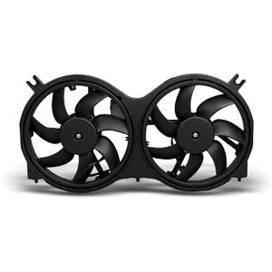 Dual Radiator Fan with Control Module Replacement for Pathfinder 2013-2017 Replacement for QX60 2014-2019 Replacement for JX35 2013 Replacement for 621-586 621586 214813JA2E NI3115149