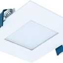 HALO 4 inch Square Recessed LED Ceiling & Shower Light  Canless Ultra Thin Downlight  3000K -White