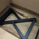 Taelakeni 28 Inch Metal Desk Table Legs, Heavy Duty Industrial Style Dinning Table Leg with Adjustment Feet Pads, Double Triangle