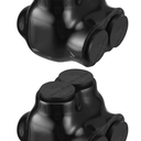 3 Pcs Insulated Multi Cable Connectors 2 Port Single Entry Splice Electrical Power Connector Black Interconnect Terminals Pre Filled (3/0-6 AWG Wire Range)