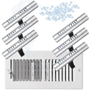 Weysat 6 Pcs Whole House Air Freshener Passive Essential Diffuser Vent Clips Easier Placement Adjustable HVAC Furnace Filter Scents Fragrance System for HVAC Vents Extender for Entire Home Bathroom