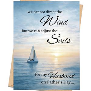 20 x Fathers Day Card for Husband, Meaningful Fathers Day Gift from Wife, Inspirational Happy Father’s Day Card, Mix
