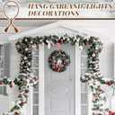 Dingion 20 Pcs Christmas Garland Decorative Banister Ties with Tassel 25.2 Inches Christmas Reusable Twist Ties for Garland Fireplace Staircase Banister Home Xmas Holiday Decorations(Brown)