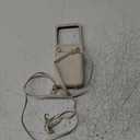 Asuwish Phone Case for Motorola Razr 2024/Moto Razr 50 Wallet Cover with Credit Card Holder Zipper Slot Shoulder Crossbody Strap Lanyard RFID Blocking Slim Cell Purse Razr2024 5G Women Girls Off White