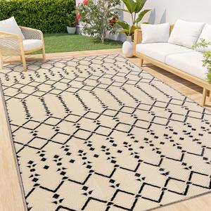 Smiry Outdoor Rug 9x12 ft, Waterproof Reversible Plastic Straw Rugs, Boho Outdoor Area Rug, Outside Floor Mat for Patio, Backyard, Deck, Picnic, Beach, Camping, Beige