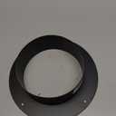 6 Inch Duct Connector Flange, Metal Dust Collection Fittings, Dryer Vent Connector Flange for Heating, Cooling and Ventilation HVAC Systems, Black