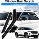 Explorer Rain Guards - Window Visors for Ford Explorer 2020-2026, Out-Channel Side Window Rain Guards for Explorer, 4PCS, Black, Car Accessories