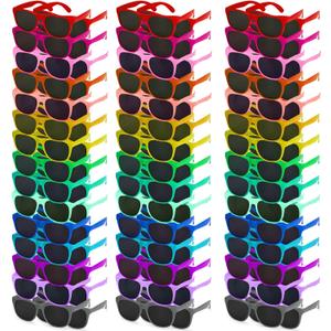 100 Pairs 20 Colors Sunglasses Bulk,Party Sunglasses for Adults Teens and Kids,80s Retro Style Plastic Sunglasses for Birthday Graduation Pool Beach Party Supplies,Holiday Gifts