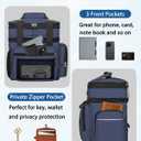 Expandable Lunch Box Cooler Bag - Insulated Heavy Duty Lunch Bag for Men Women - Large Lunchbox for Adults Work Outside Picnic Blue 15L
