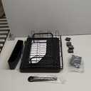 Dish Rack for Kitchen Counter, Large Capacity Dish Drying Racks with Drainboard, Kitchen 2 Tier Over Sink Dish Rack, Countertop Dish Drainer Rack with Removable Cup&Cutlery Holders, 15.7"x12.2"x11.6" (Black)