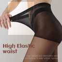 3 Pairs pantyhose for women20 Denier High Waist sheer tights (Black)