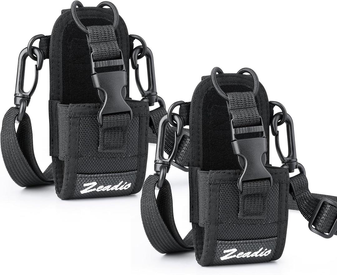 Zeadio Versatile Two-Way Radio Case, Universal Durable Holster Pouch Case Holder for Two-Way Radio Walkie Talkies (ZNC-D, Pack of 2) (Basic Version)