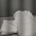 PHF 100% Cotton Muslin Duvet Cover King Size, 3-Layer Guaze Ultra Soft Breathable Textured Linen Like, 3pcs Bedding Comforter Cover Set for All Season, Duvet Set with 2 Pillow Shams, 104"x90", White