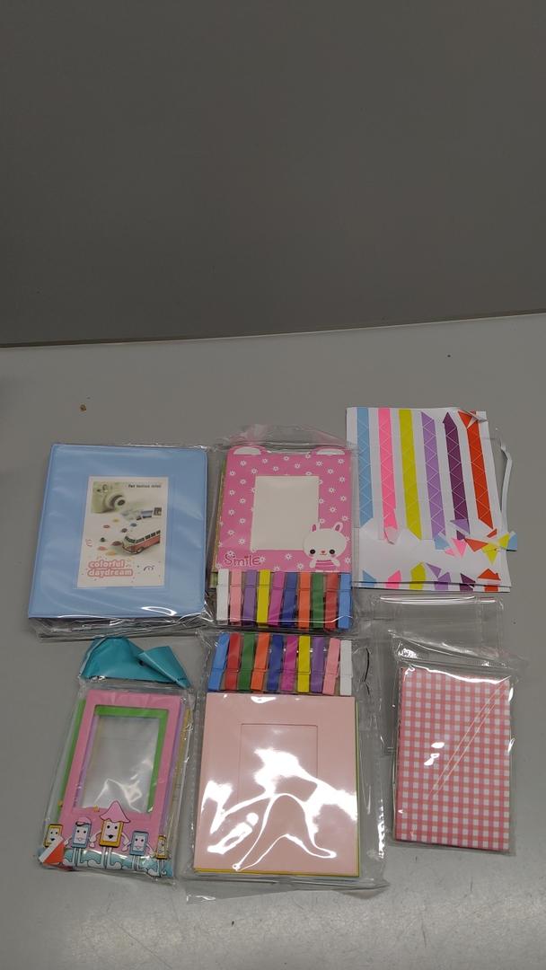 Instant Camera Accessories Bundle Compatible with Fujifilm Instax Mini 12 11 Camera Include Mini Photo Album,Film Frames,Wall Hang Frames,Border Stickers,Corner Stickers (Pastel Blue)