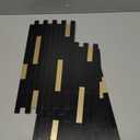 StyloVue 5  Sheets Peel and Stick Tile Backsplash, Black with Metal Gold Look Stick on Tile Upgrade Your Kitchen Backsplash, RV, Fireplace