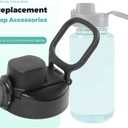2 x 1 Pack Auto Flip Lid for 32 oz 53 mm Wide Mouth Bottles, BPA Free, Replacement Cap Accessories with Handle, Black