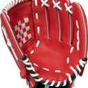 KRTOYUST | Baseball Glove | Performance Composite Leather Baseball Mitts for Adult Youth | Baseball Softball Outfield Infield Mitts (11.5 Inch, Red)