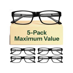 Gaoye Professional Reading Glasses for All Day - Computer Readers with Blue Light Protection - Value Pack