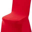VEVOR Chair Covers, Polyester Spandex Chair Cover, Stretch Slipcovers for Wedding Party Dining Banquet Flat-Front Chair Covers (Red-a, 50PCS)