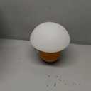 Cute Small Mushroom Lamp, PE Lampshade, Ceramic Base, Adjustable Light Color and Brightness with Power-Off Memory, Safe USB Powered, LED Mushroom Light for Bedroom Living Room (Orange)