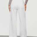 LookbookStore Womens Jeans Wide Leg High Waisted Trendy Elastic Wasit Drawstring Stretch Denim Pants Baggy Trouser Jeans