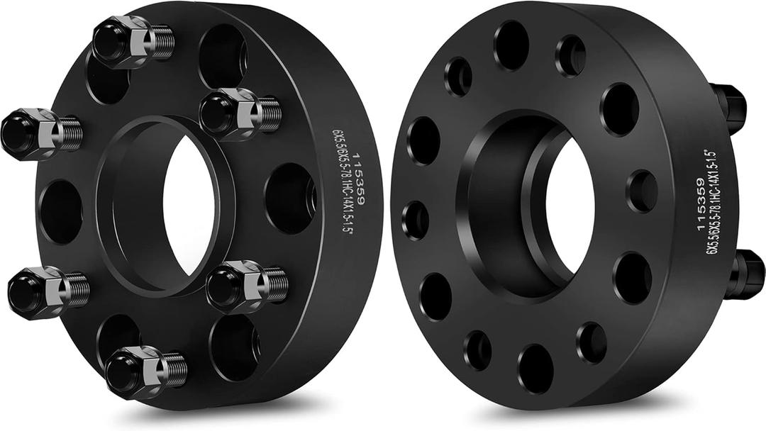 ECCPP 2PCS 6 Lug Hub Centric Wheel Spacers 1.5 inch 6x5.5 to 6x5.5 6x139.7mm to 6x139.7mm fit for Chevrolet Silverado 1500 for Chevrolet Suburban Avalanche Express 1500 Tahoe with 14x1.5 Studs