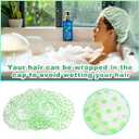 18 Pack Shower Caps for Women,Waterproof Reusable & Disposable Adjustable Bath Caps For Spa Long Hair Travel Saunas (Green)