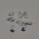 CTOHN 8-Piece Blue Cute Shower Curtain Hooks, Decorative Stainless Steel Shower Hangers Rings for Bathroom