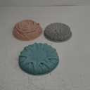 Sakolla 3 Pack Flower Shape Silicone Cake Molds, Large Round Silicone Molds for Baking Cake, Breads, Pies, Tarts, Jello (Rose, Chrysanthemum, Sunflower)