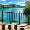 2.8 x 2.8 x 39 in Railing Post with Screw, Porch and Deck Railing Post Heavy Duty Powder Coated Rust Proof Middle Connection of Railings Post for Decks, Stair, Balconies, Porches, Fencing
