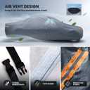 Waterproof Mercedes-AMG GT(2015-2025) Car Cover with Breathable Vents, [2025 Upgrade] Premium Covers with Cotton Liner and Zipper Door, Sun Rain Snow Dust Uv Protection.(Gift with Towel)